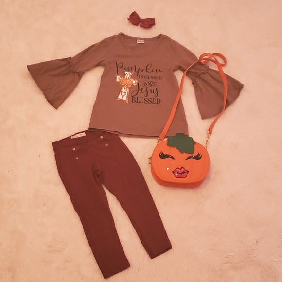 Pumpkin/ Jesus blessed Top - Picture 6 of 13